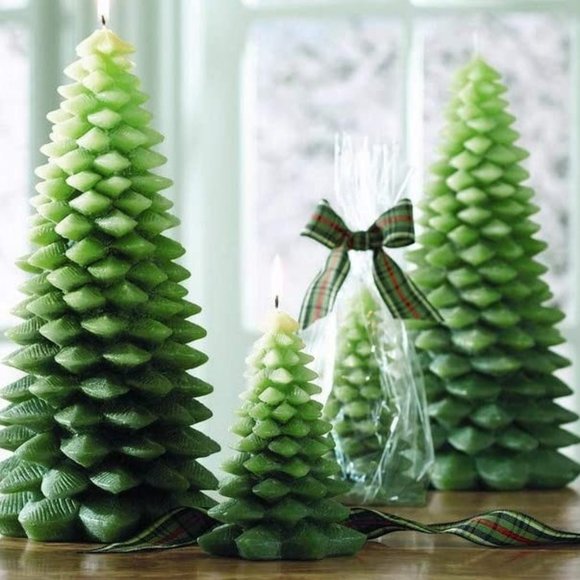 NWT TAG Tree Candle Chunky 5.5" Winter Evergreen 610038 Original Packaging NEW - Picture 3 of 7